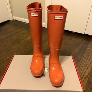 Hunter original back adjustable glossy boot